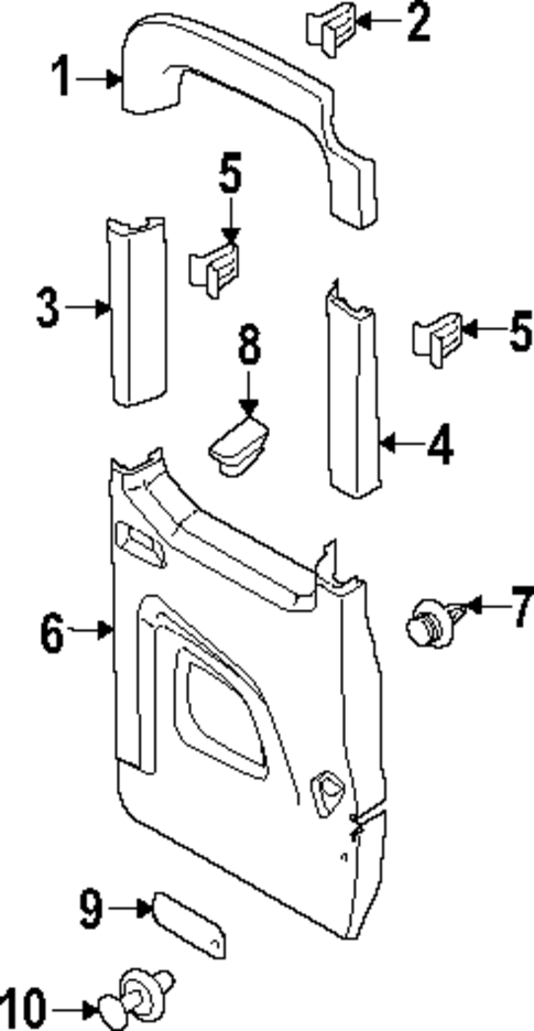 Interior Trim - Back Door for 2025 Ford Transit-350 HD #0