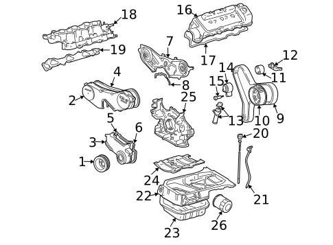 Engine Parts for 2004 Lexus ES330 #0