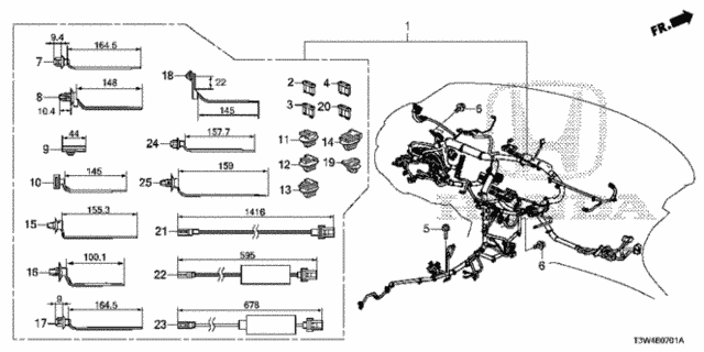 Wire Harness (2) for 2014 Honda Accord #0