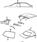 E3SZ6350202A - Body: Roof Panel for Ford: Thunderbird Image
