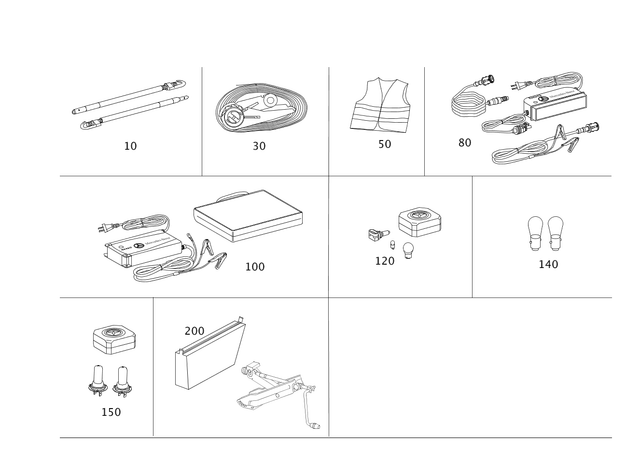9980007 - Tools and Safety: Bulb Set for Mercedes-Benz Image