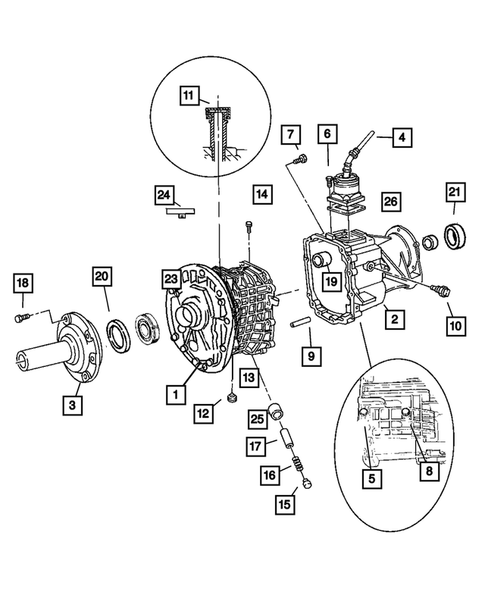 Case and Extension for 2003 Dodge Dakota #0