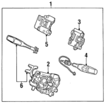 K22W66120B - Steering: Combo Switch for Kia: Sephia, Sportage Image