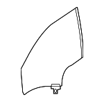 97054251109 - Body: Door Glass for Porsche: Panamera Image