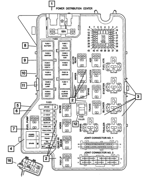 Relays for 2001 Dodge Ram 2500 #1