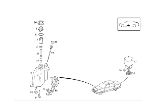 Oil Tank & Valves of Hydraulic System for 2000 Mercedes-Benz E430 #0