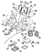 1RT35DK2AA - Interior Trim: Front Headrest for Mopar Image