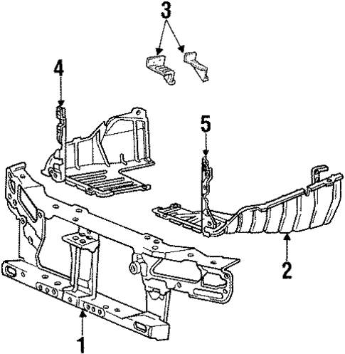 Radiator Support for 1993 Hyundai Scoupe #0