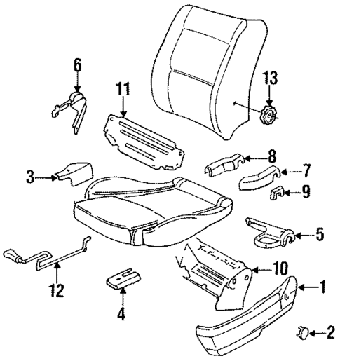 Front Seat Components for 1994 Audi 100 Quattro #0