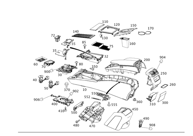 2046806450 - Trim: Stowage Compartment for Mercedes-Benz Image image