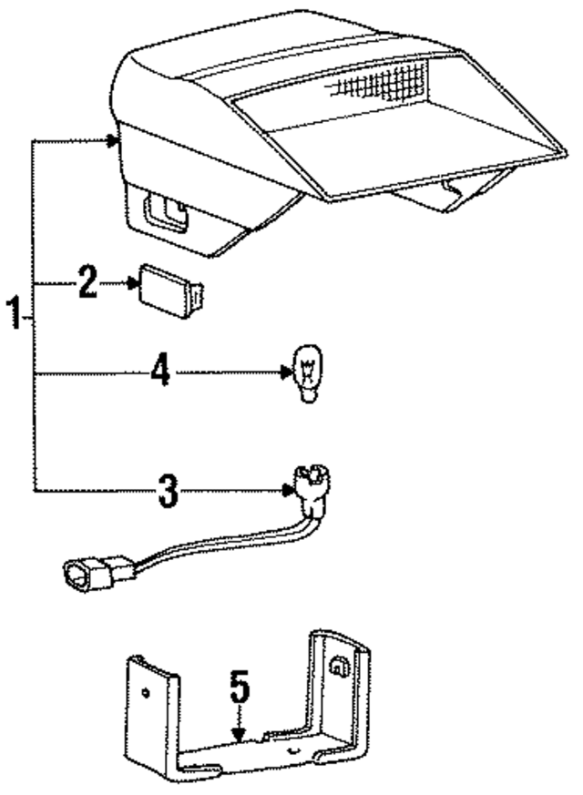 9276123000 - : High Mount Lamp Mount Bracket for Hyundai Image