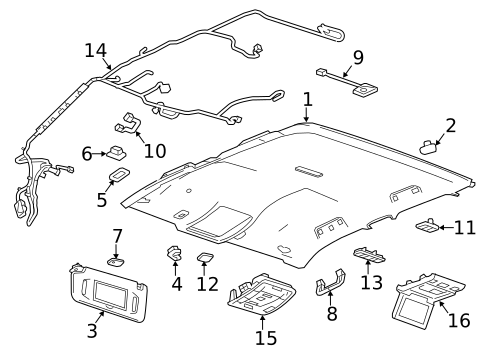 Interior Trim - Cab for 2016 Chevrolet Silverado 1500 #1
