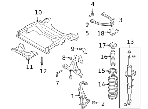 Struts & Components for 2015 INFINITI QX50 #1