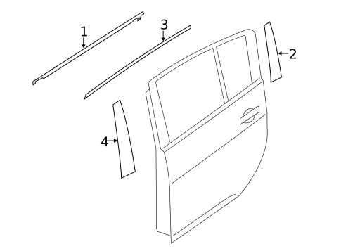 Exterior Trim - Rear Door for 2022 Nissan LEAF #0
