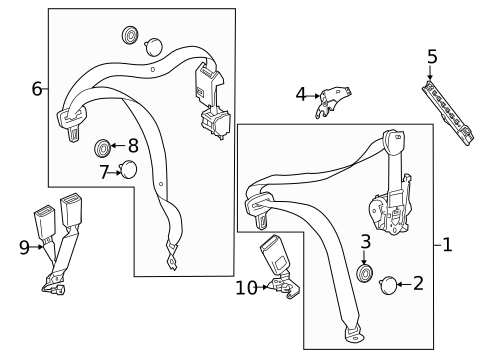 Rear Seat Belts for 2016 Mercedes-Benz E63 AMG S #1