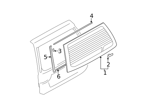 Glass - Lift Gate for 2002 Mitsubishi Montero Sport #0
