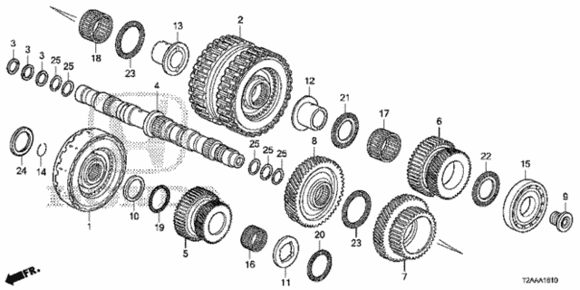 AT Secondary Shaft - Clutch (Low/2nd-5th) (V6) for 2017 Honda Accord #0