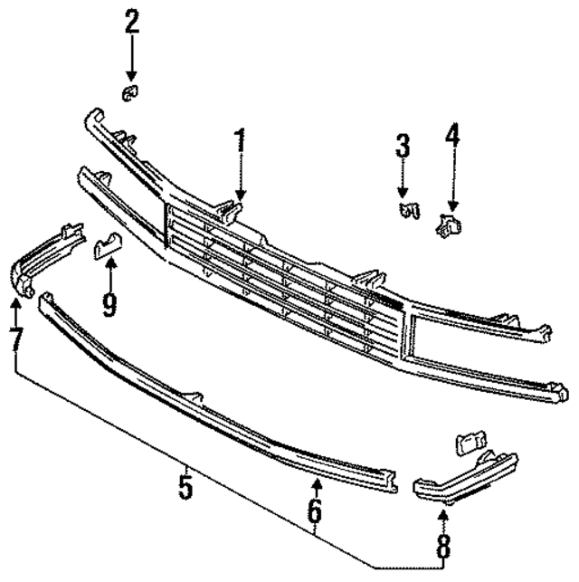 6231016E00 - : Grille for Nissan Image