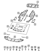 68424887AB - Frame, Bumper and Fascia: Floor Pan Shield, Left for Mopar Image