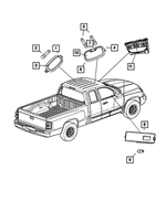 1AN73BD1AB - Electrical: Reading Lamp for Dodge: Dakota, Durango, Ram 1500, Ram 2500, Ram 3500 | Ram: Dakota Image