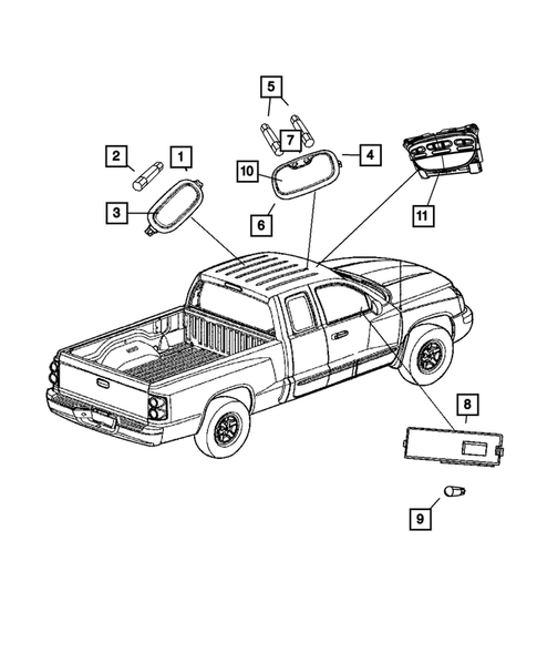 Lamps-Interior and Exterior for 2011 Ram Dakota #2
