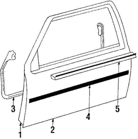 Door & Components for 1985 Toyota Celica #0