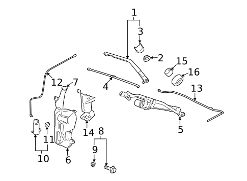Wiper & Washer Components for 2007 Cadillac Escalade EXT #0