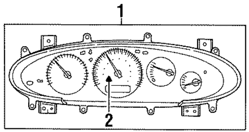 Cluster & Switches for 1998 Chrysler Sebring #0