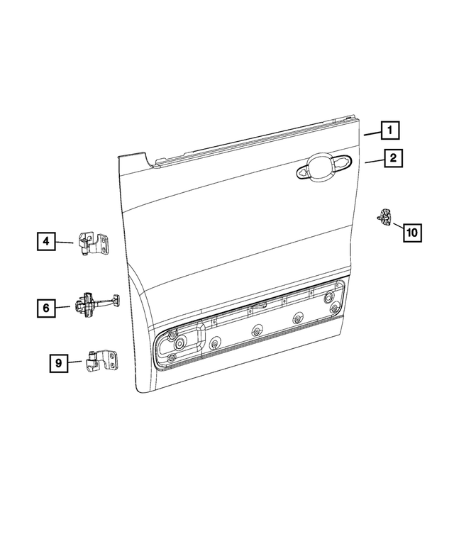 68119844AA - Doors, Door Mirrors and Related Parts: Front Door, Left for Mopar Image