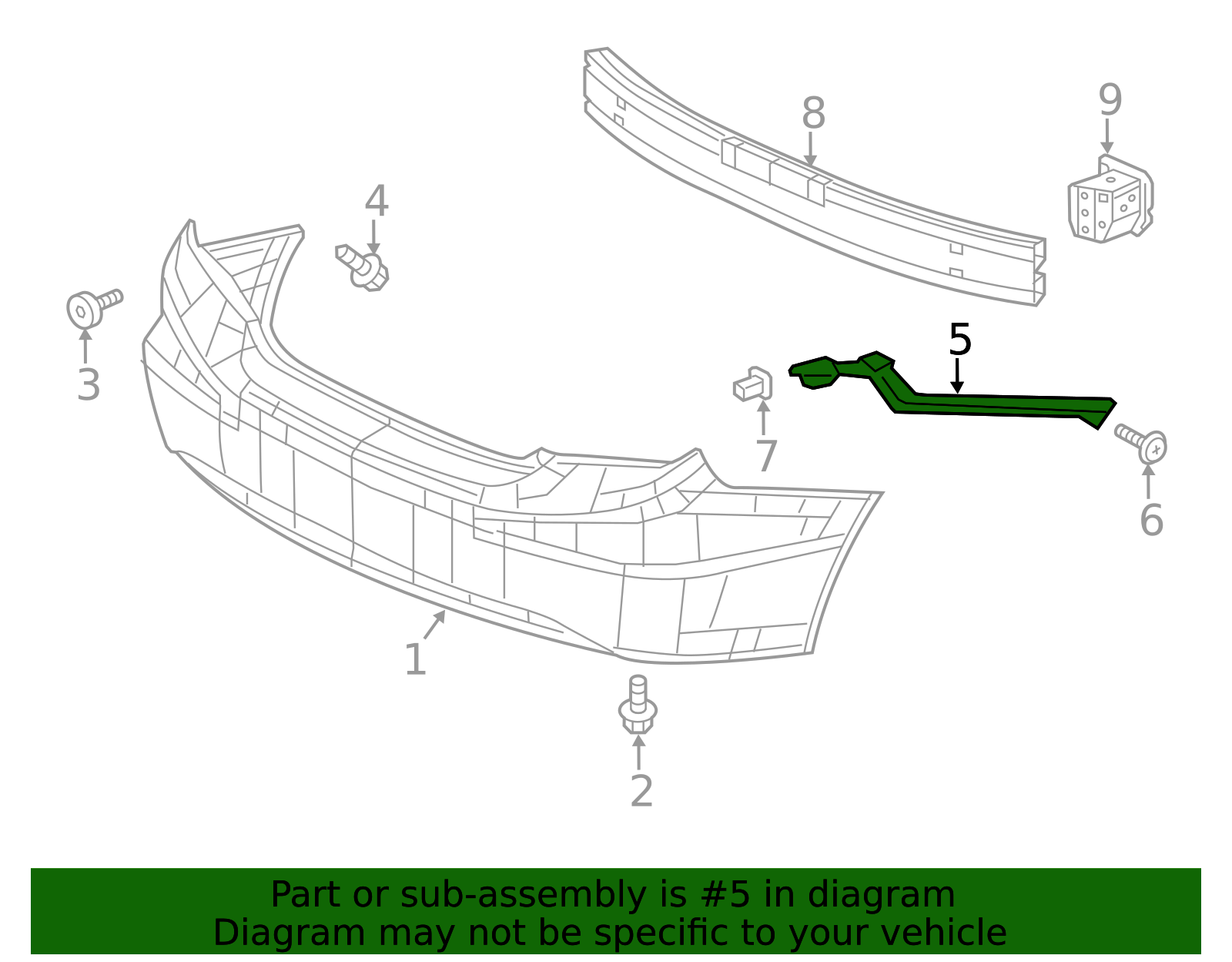 71598-TR0-A01 - 2012 Honda Civic - Spacer L Rear Bumper Side | All