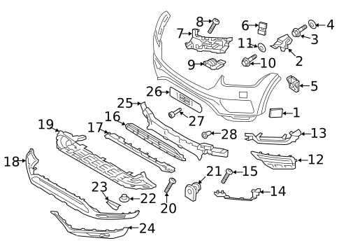 Bumper & Components - Front for 2023 Volvo XC90 #13