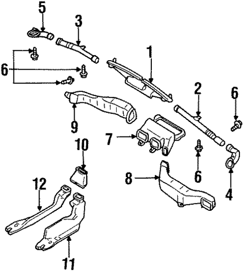 Ducts for 2001 INFINITI G20 #0