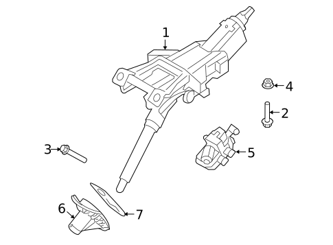 Steering Column Assembly for 2010 Volvo V70 #0