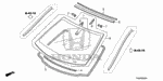 76411SDA000 - Body/Air Conditioning: BASE, REARVIEW MIRROR HARNESS COVER for Honda Image
