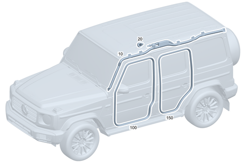 Head Side Air Bag, Door Edge Guard for 2026 Mercedes-Benz G550 #0