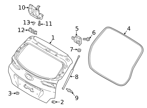 Liftgate for 2023 Hyundai Kona N #0