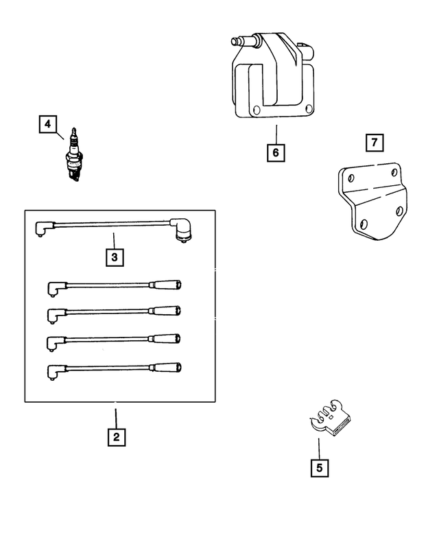 56041854AB - Electrical: Ignition Cable for Mopar Image