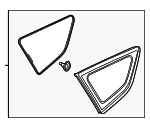 CJ5Z7829711A - Body: Quarter Glass for Ford Image