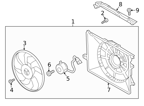 Cooling Fan for 2017 Hyundai Santa Fe #0
