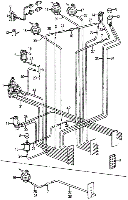 No. 1 Control Box Tubing (2) for 1984 Honda Accord #0