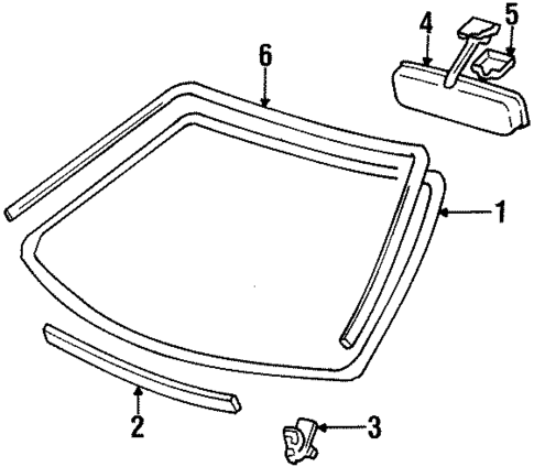 Glass - Windshield for 1999 Suzuki Esteem #0