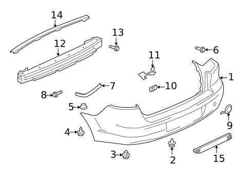 Bumper & Components - Rear for 2009 Mitsubishi Lancer #0