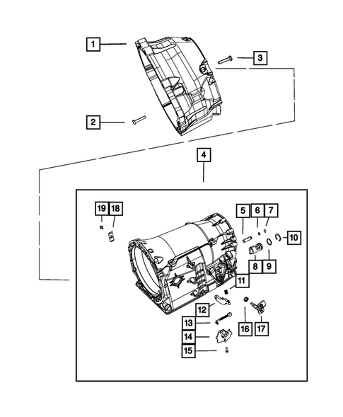 Case, Extension, Oil Pan, and Indicator (Dipstick) for 2014 Jeep Wrangler #0