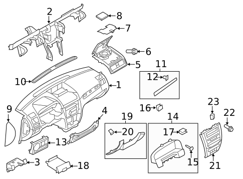 Instrument Panel for 2010 Mercury Milan #0