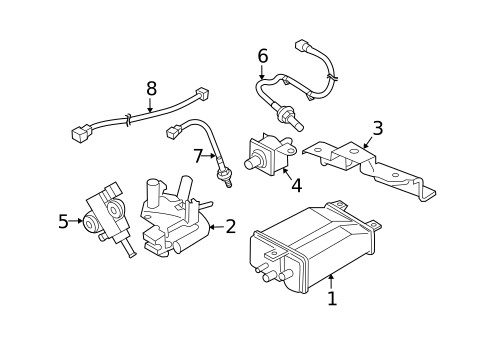 Emission Components for 2004 Subaru Forester #1