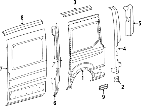 Side Panel & Components for 2024 Ford E-Transit #4