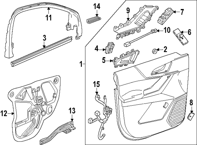 26334505 - : Upper Trim for Chevrolet: Equinox | GMC: Terrain Image