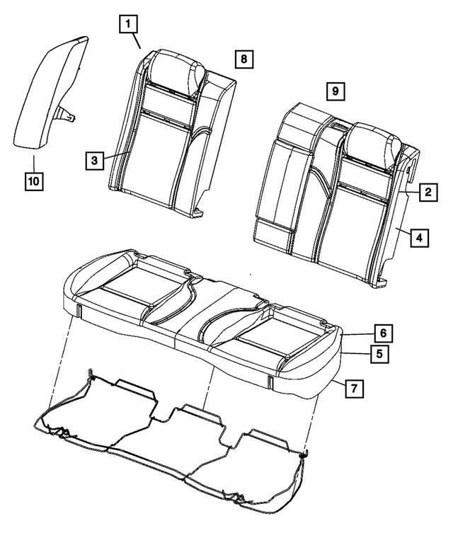 5174613AA - Interior Trim: Seat Back Foam for Mopar Image
