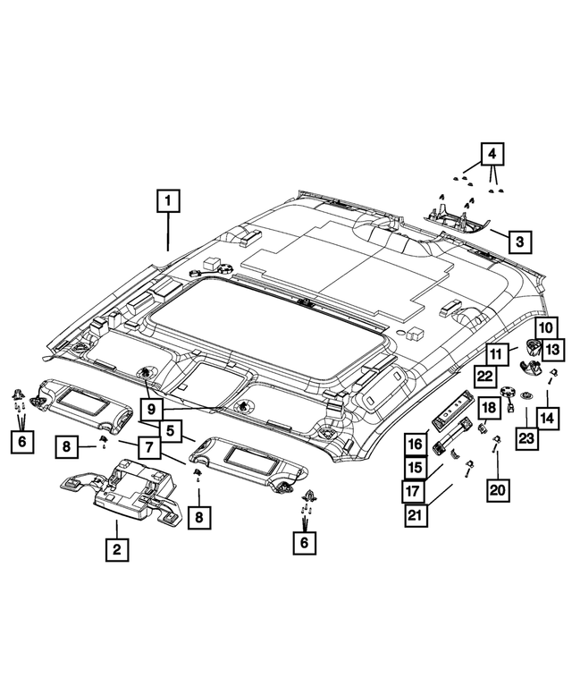 5VJ07DX9AA - Interior Trim: Headliner for Mopar Image image