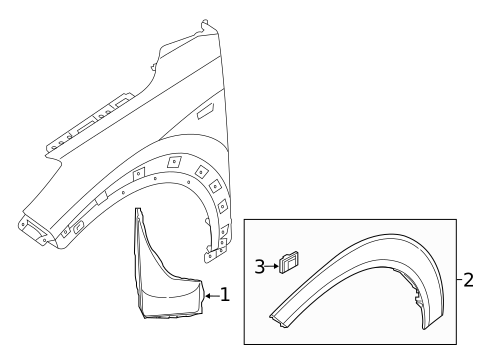 Exterior Trim - Fender for 2020 Hyundai Tucson #0